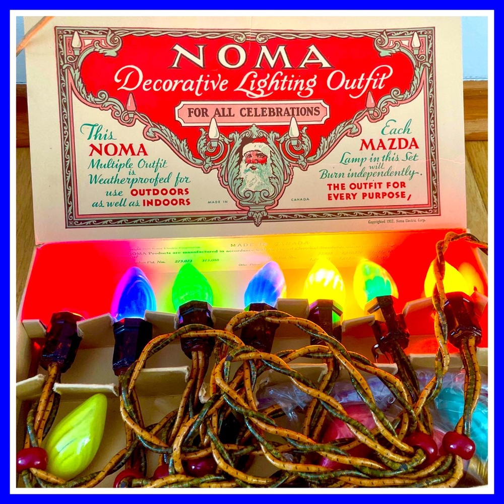 Vintage Noma Swirl Christmas Lights